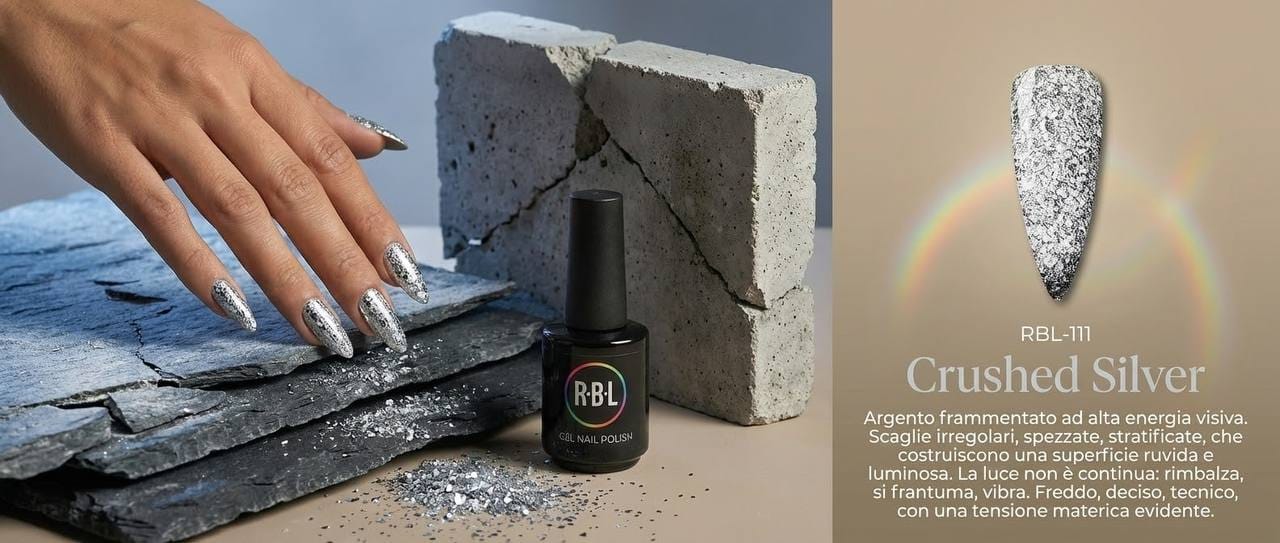 Crushed Silver — smalto gel RBL-111