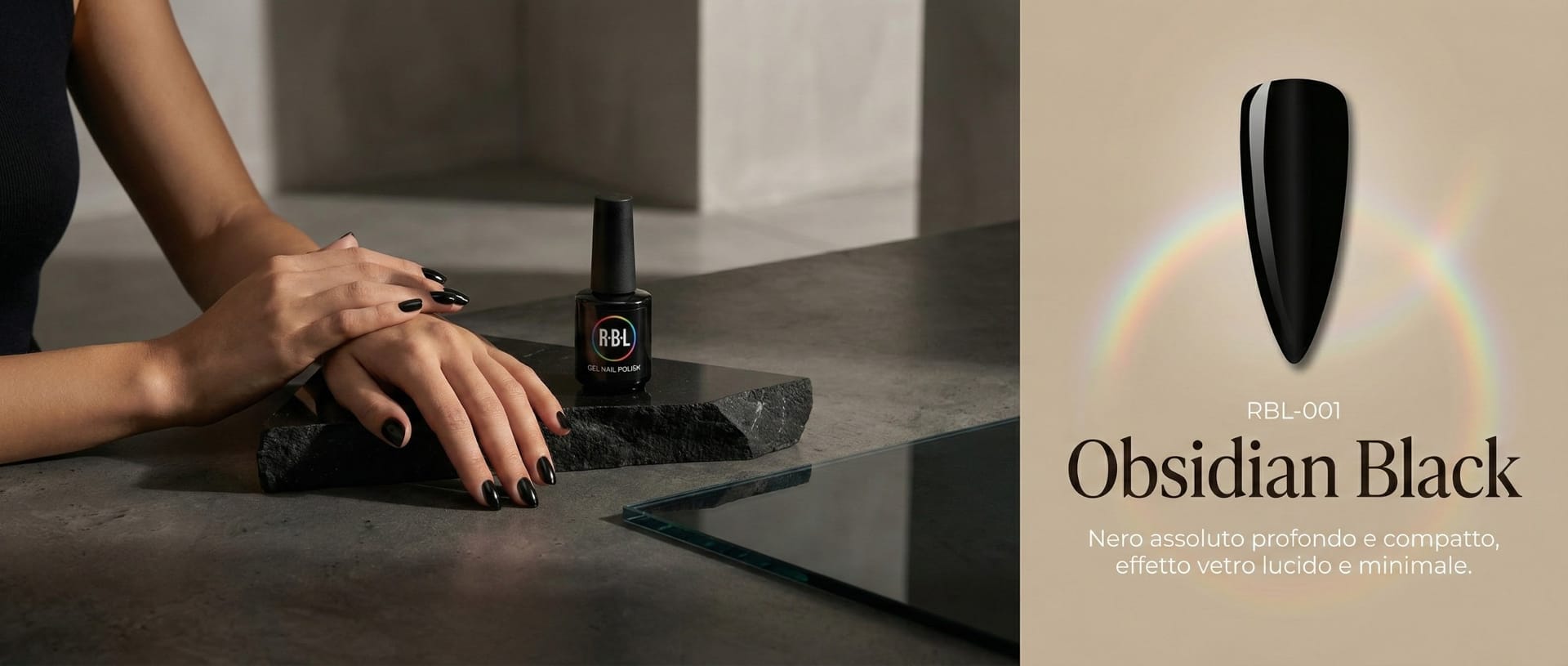 Obsidian Black — smalto gel RBL RBL-001