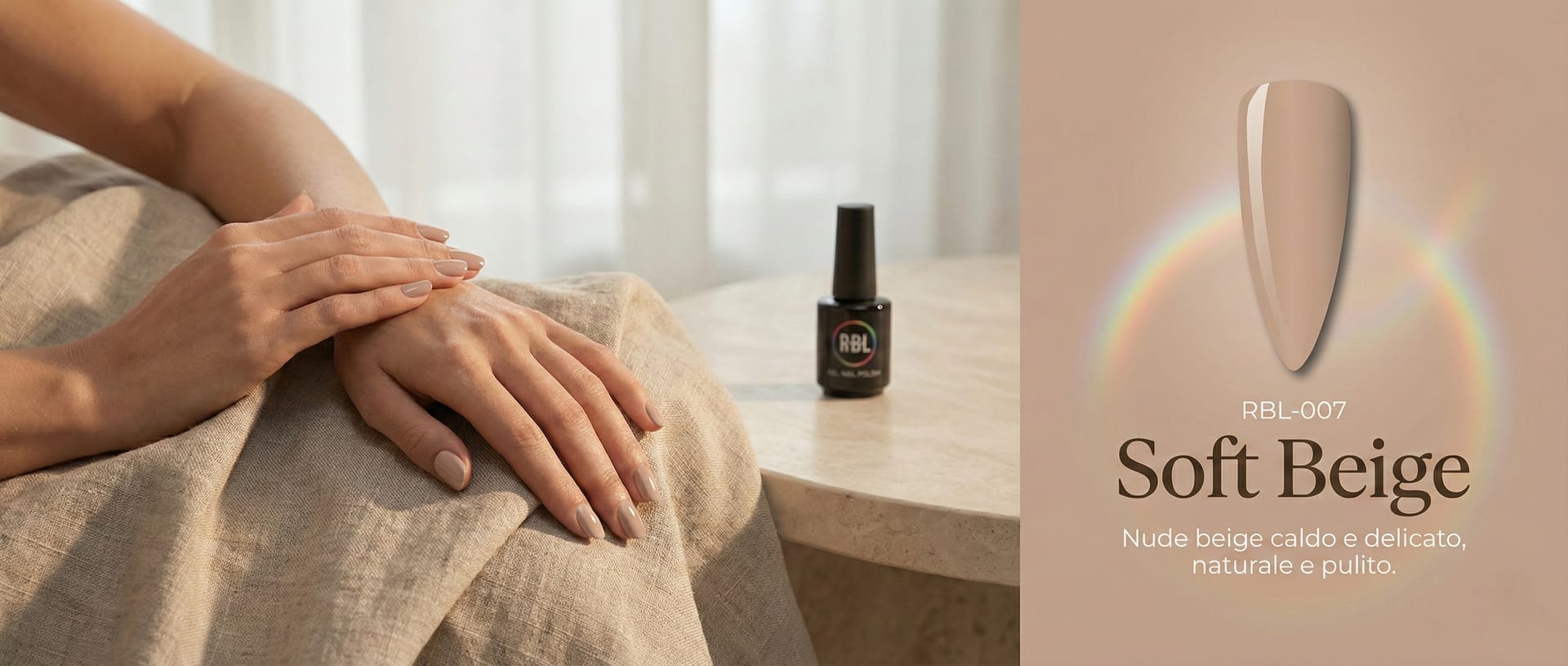 Soft Beige — smalto gel RBL RBL-007