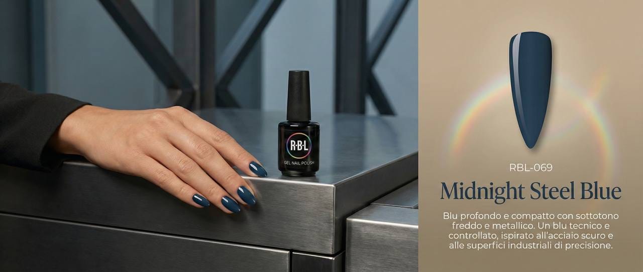 Midnight Steel Blue — smalto gel RBL RBL-069