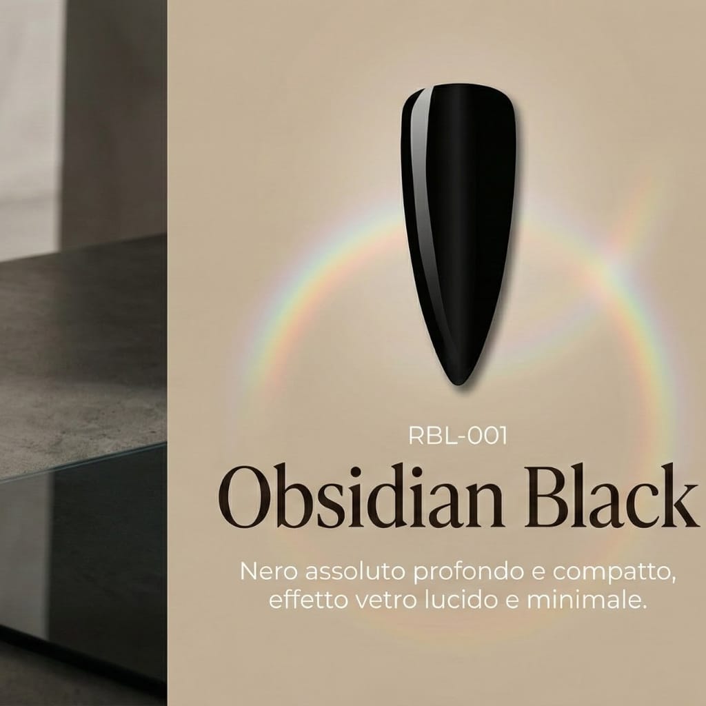 Obsidian Black — smalto gel RBL-001